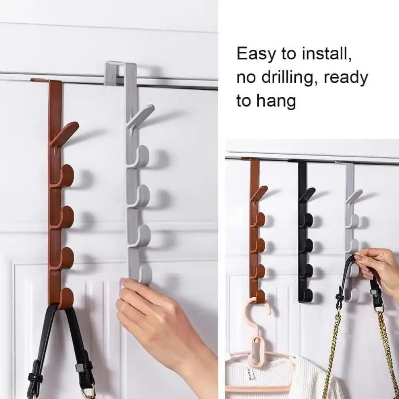 Bedroom Door Hooks Clothes Hanging Rack Over Plastic Home Storage Qme