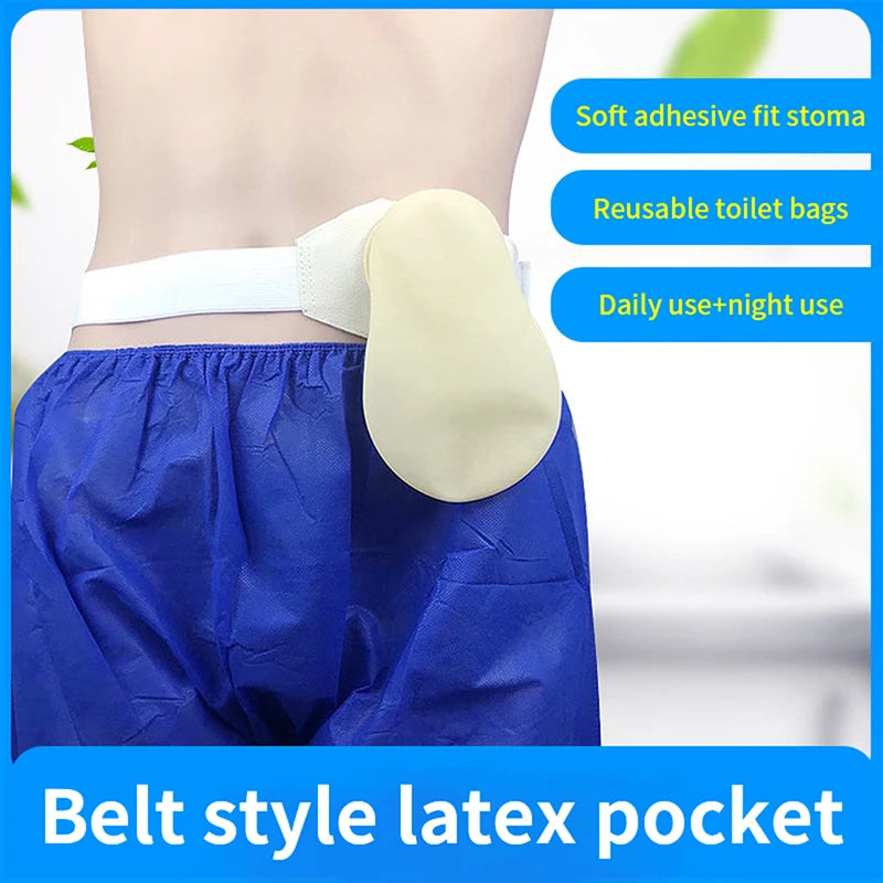Silicone Ostomy Belt Drainable Urostomy Bag Colostomy Ileostomy Pouch Qme