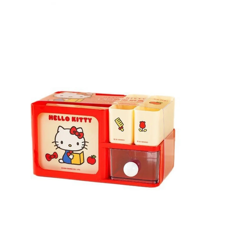 Hello Kitty Multifunctional Stationery Pencil Holder Simple and Cute Storage Box for Students' Desks Qme
