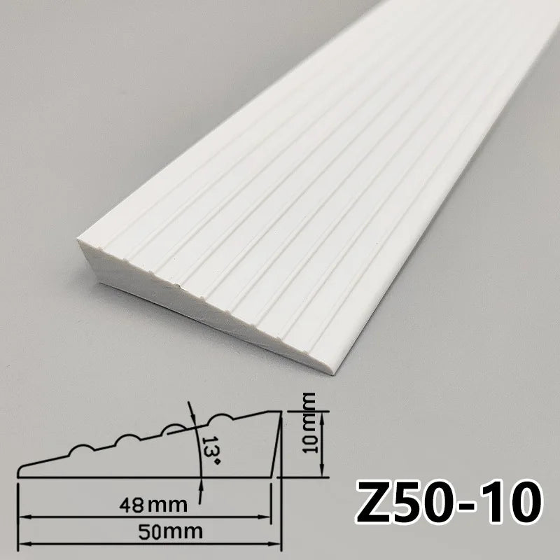 1Mx5cm Sweeping Robot Climbing Pad Self Adhesive Durable Non Slip Multi-Purpose Door Threshold Transition Bar Home Accessories Qme WHITE 1M