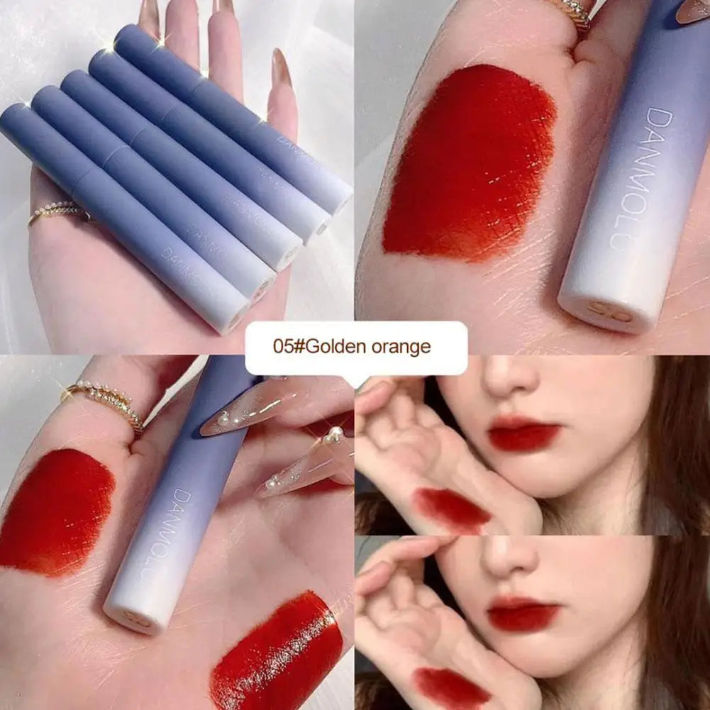 5 Colors Kits Matte Lipstick Long Lasting Waterproof Non-stick Cup Qme