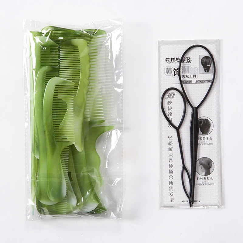 Green Hair Combs Women Men Styling Tool Coarse Fine Dressing Comb Qme