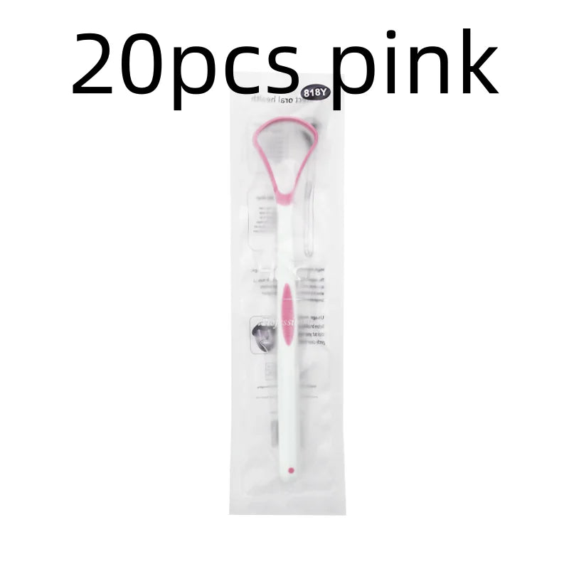 1/5/10/20pcs Grade Tongue Scraper Oral Care Device Removes Thick Coating Food Residue Bad Breath Prevention Tongue Cleaning Qme 20pcs pink