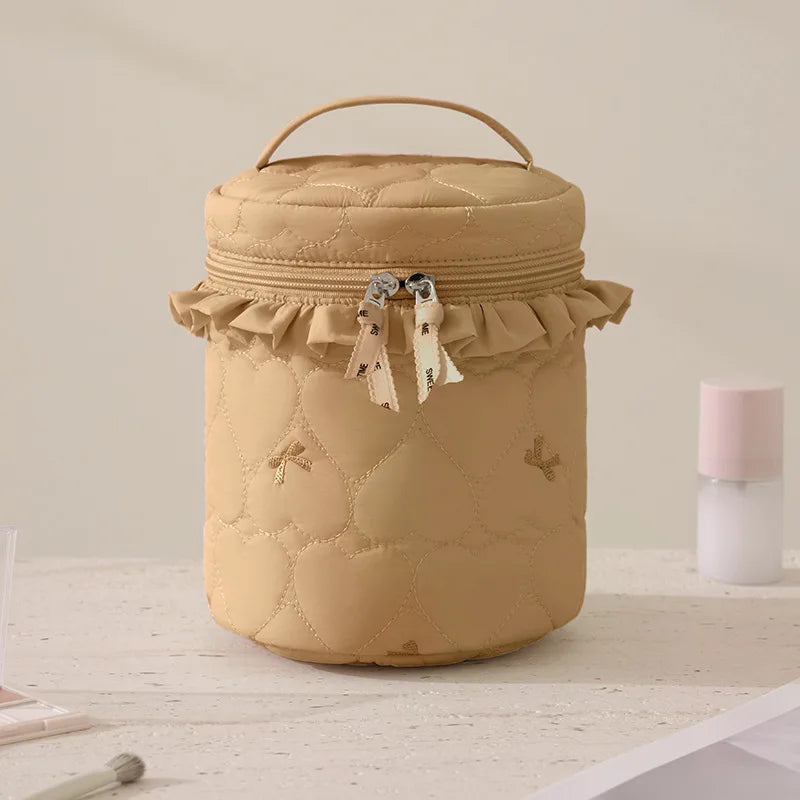 A New Bow Pattern Women Makeup Bag Toiletries Cosmetic Organizer Zipper Bag Travel Wash Pouch Cosmetic Bag Female Make Up Bags Qme