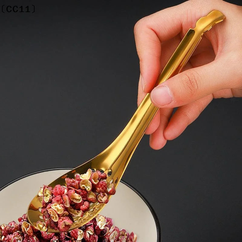 Stainless Steel Kitchen Spoon Cuisine Caviar Builder Roe Sauce Qme