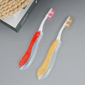 Compact Folding Toothbrush Foldable Design Travel Pocket Suitable Qme Wine red one size