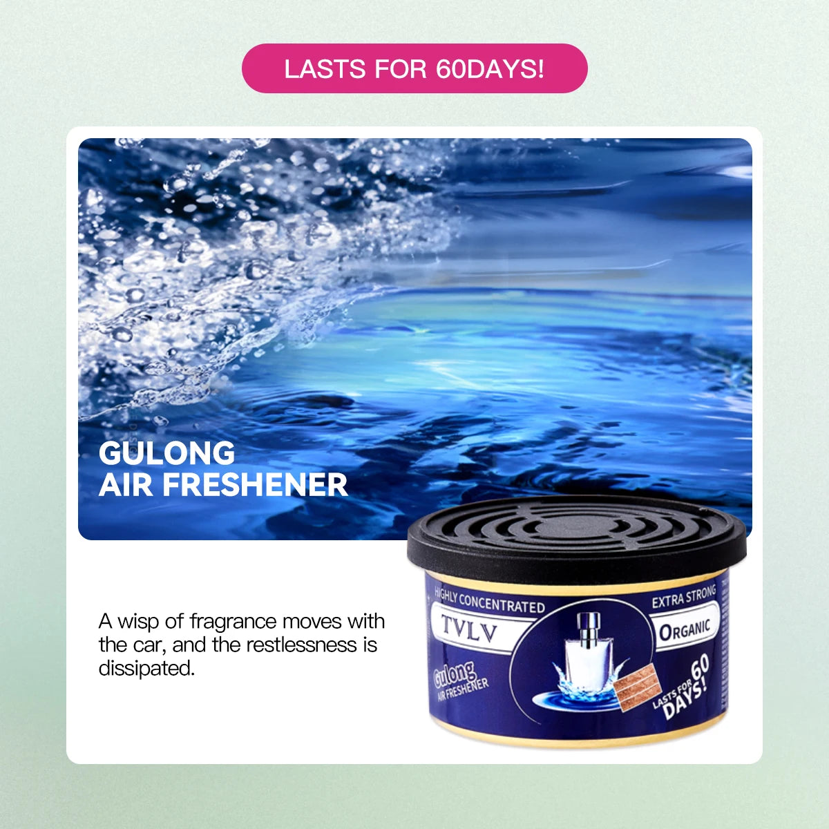 Multi Flavored Car Aromatherapy Long-lasting Room Fragrance Solid Qme 07 Gulong
