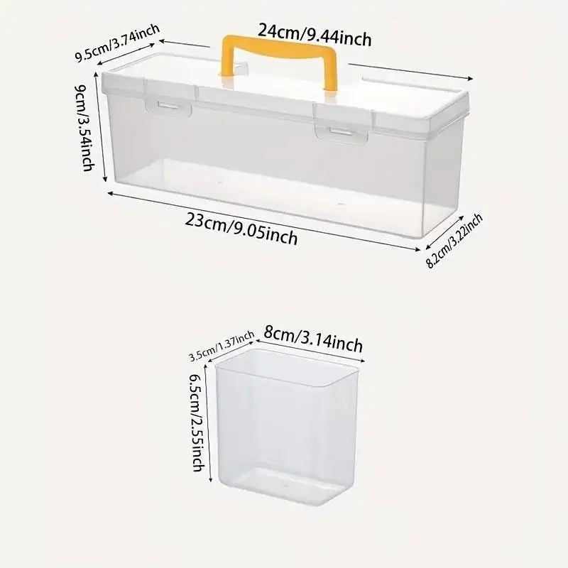 Multipurpose Tool Organizer 7 Portable Transparent Box Removable Qme