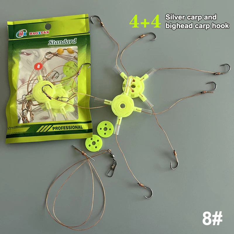 DIY Accessories Explosion 4 5 Hooks Fishing Lure Bait Carp Trap Qme A6