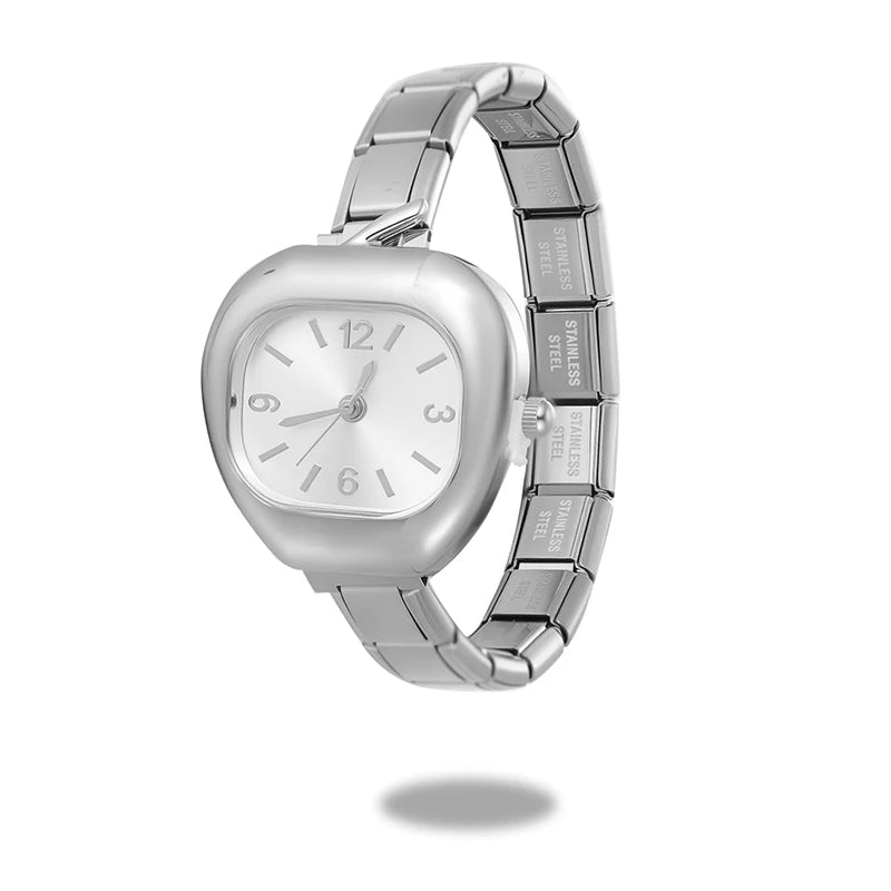 2026 Fashion Men Women's DIY Width Italian Elastic Charm Stainless