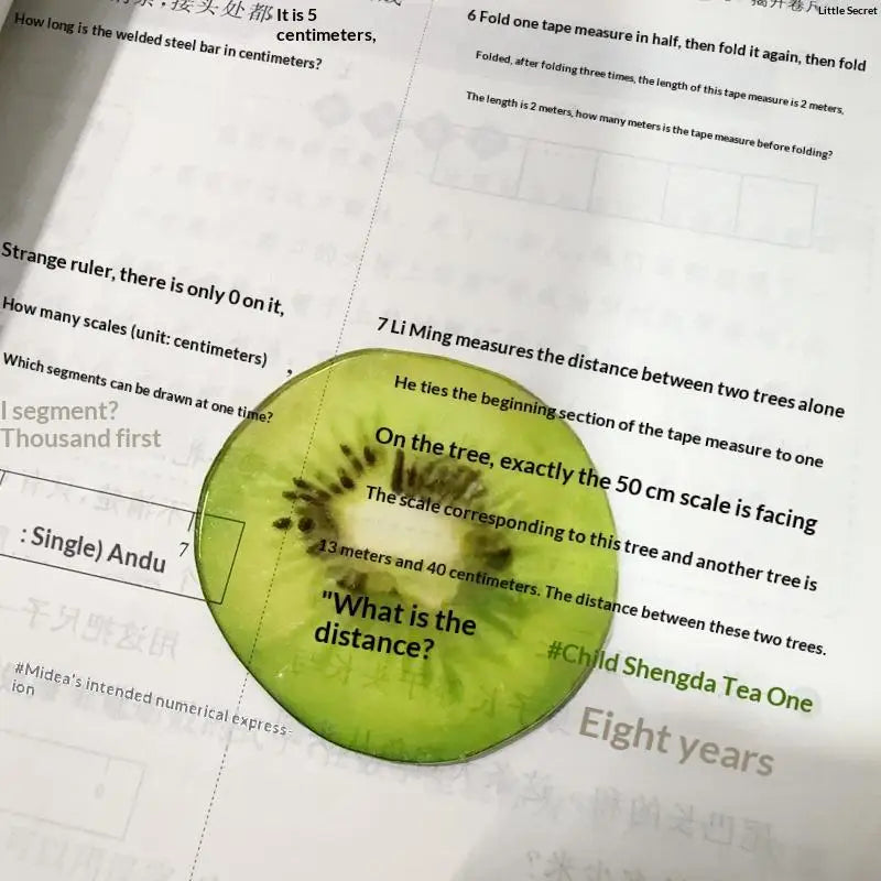 Reading Bookmark Simulation Fruit Desktop Decor Eye-catching Birthday Qme