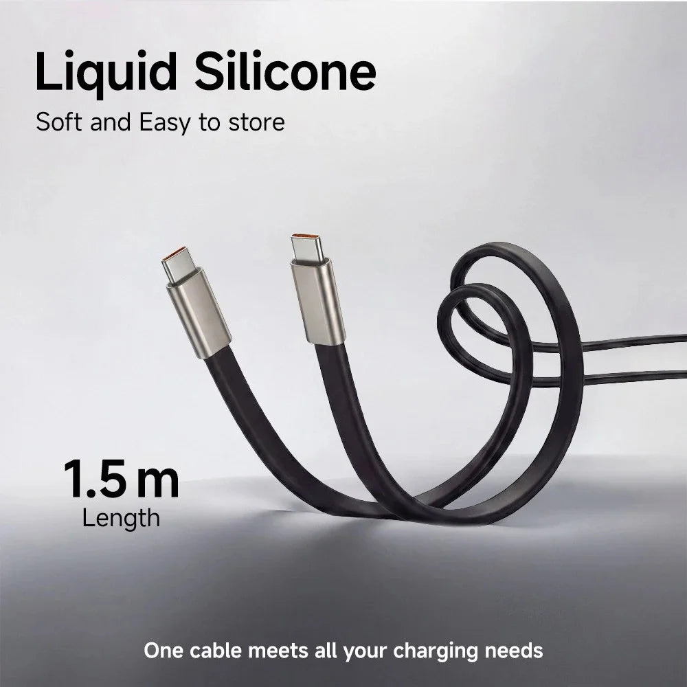 2-in-1 PD 240W Bracket Kit USB C Fast Charging Foldable Bracket Data Cable Type-C to Type-C Data Cable with Folding Phone Stand Qme