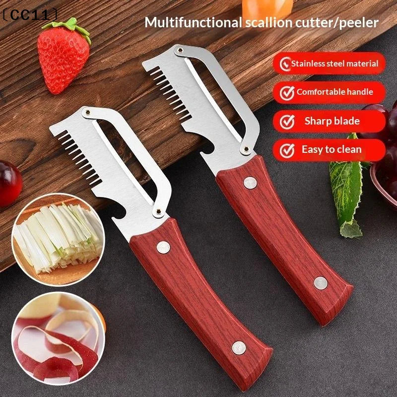Multifunction Vegetable Peeler Stainless Steel Onion Slicer Fruit Qme