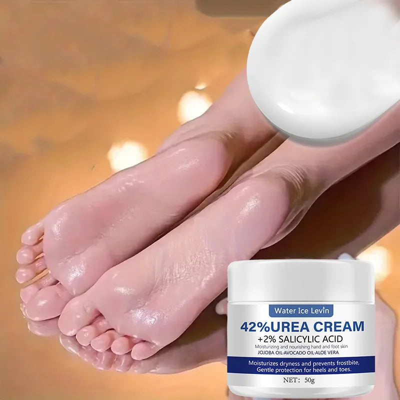 50g Ultra Moisturizing 42% Urea Aloe Vera Foot Cream - gentle exfoliating daily foot moisturizer Qme