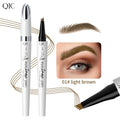 4 Colors Available 4 Split Tip Waterproof Eyebrow Pen, Long Lasting Anti-smudge Four-head Natural Microblading Eyebrow Pen Qme Q709-1