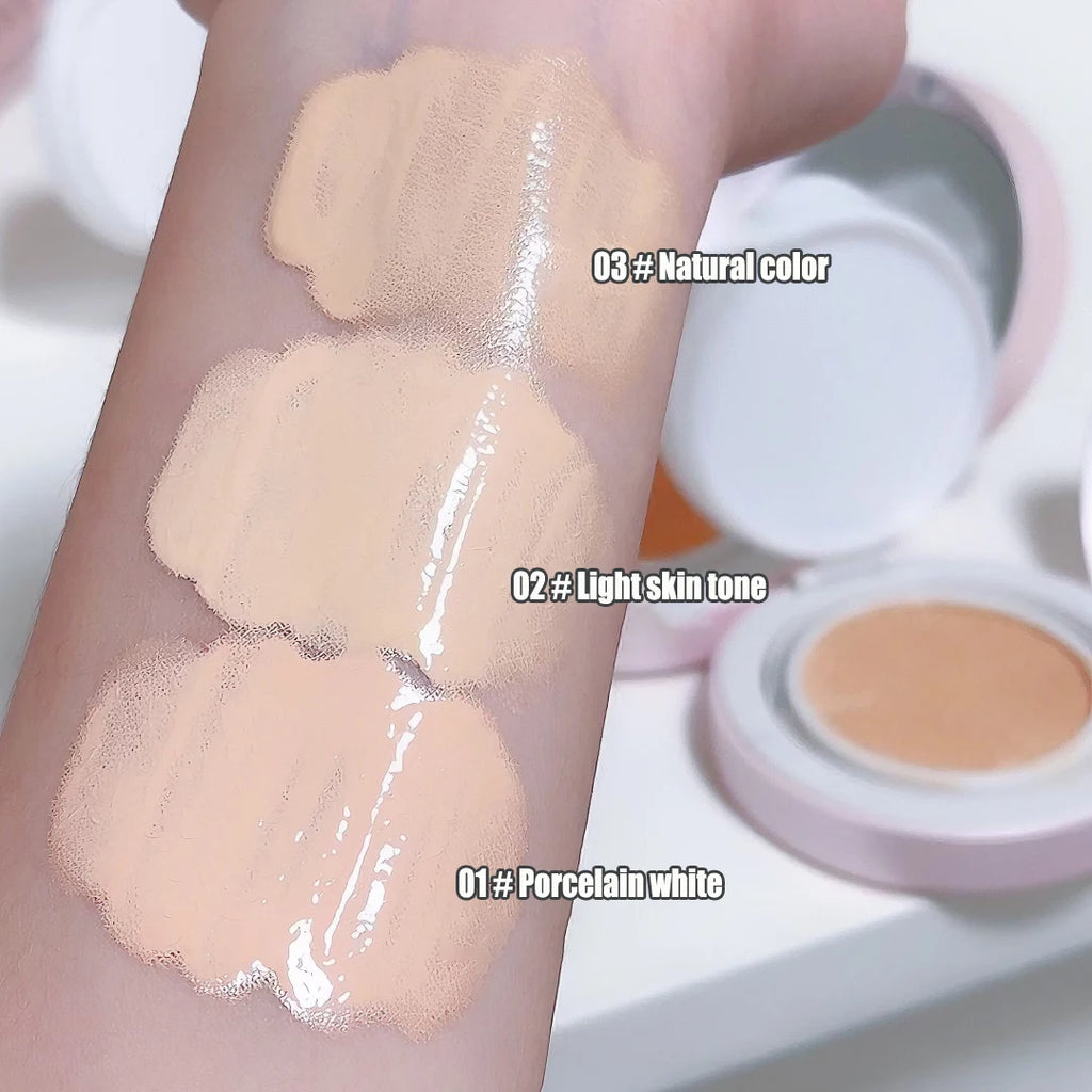 BB Cream Air Cushion Foundation Full Coverage Waterproof Long-lasting Concealer 3 Colors Cushion Compact Face Makeup Base Qme