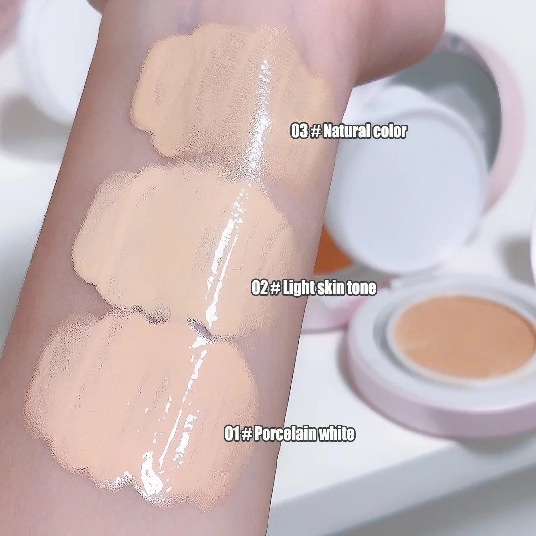 BB Cream Air Cushion Foundation Full Coverage Waterproof Long-lasting Concealer 3 Colors Cushion Compact Face Makeup Base Qme