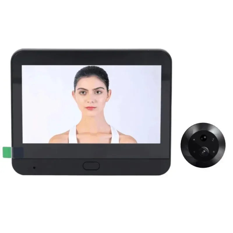 WiFi Door Peephole Viewer 4.3 IPS Screen Wireless Digital Door Bell Night Vision PIR Motion Detection for Home Security Qme