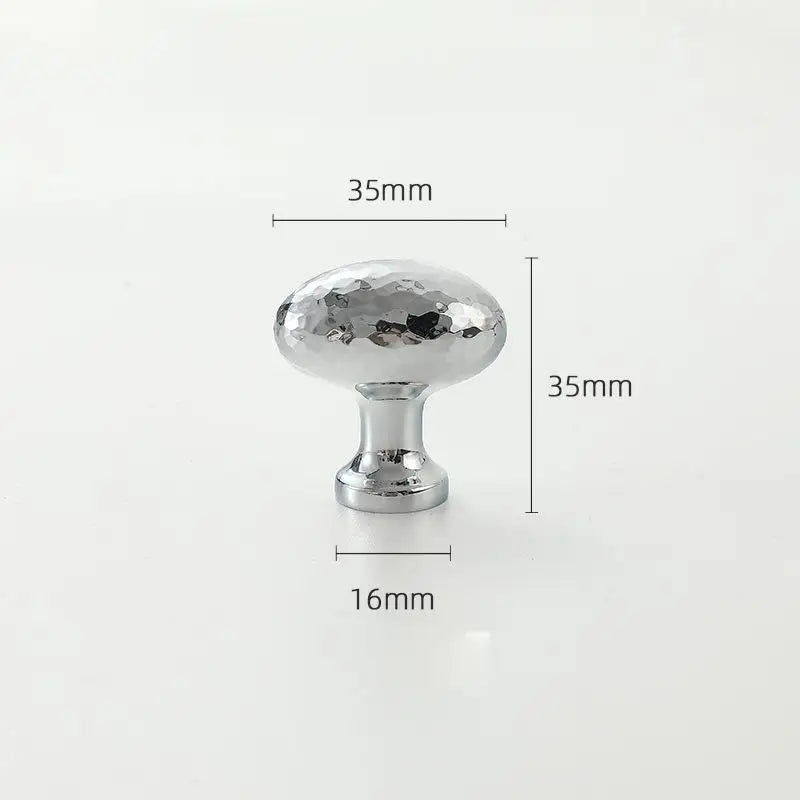 Brass Silver Ball Furniture Pull Handles Hand-forged Hammer Cabinet Handles Door Drawer Knob Kitchen Wardrobe Cupboard Pulls Qme A12