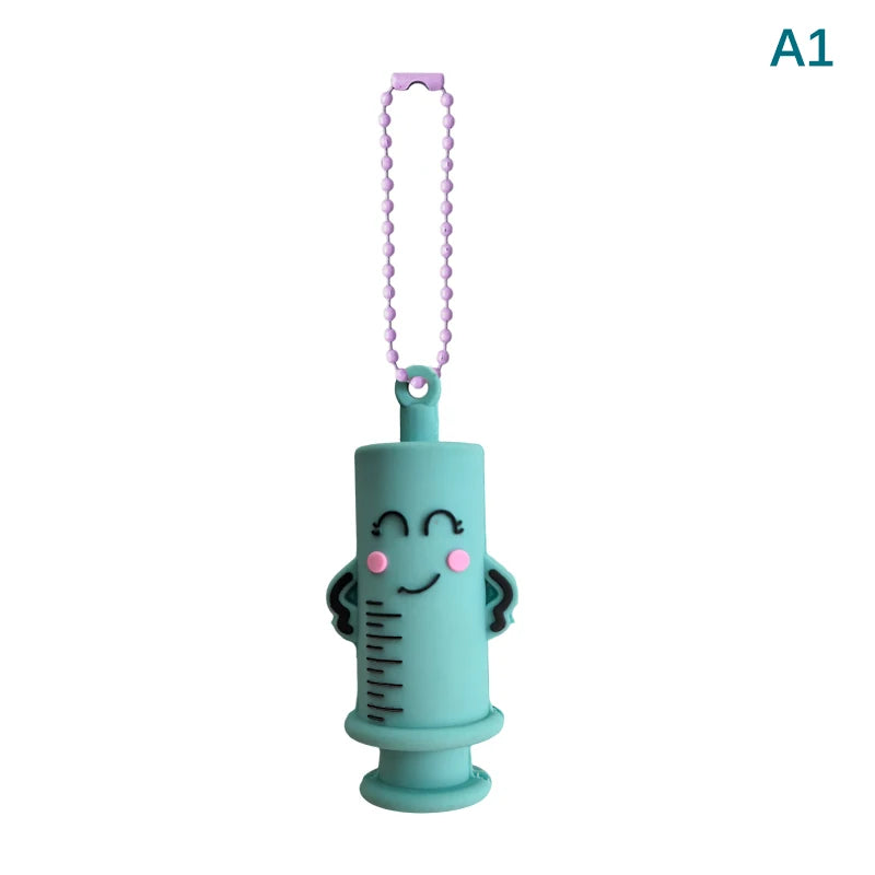 1Pc Ampoule Bottle Opener Keychain Syringe-Shaped Cutter Nurse Doctor Ampoule Bottle Opener Aid Medication Vial Breaker Tool. Qme A1