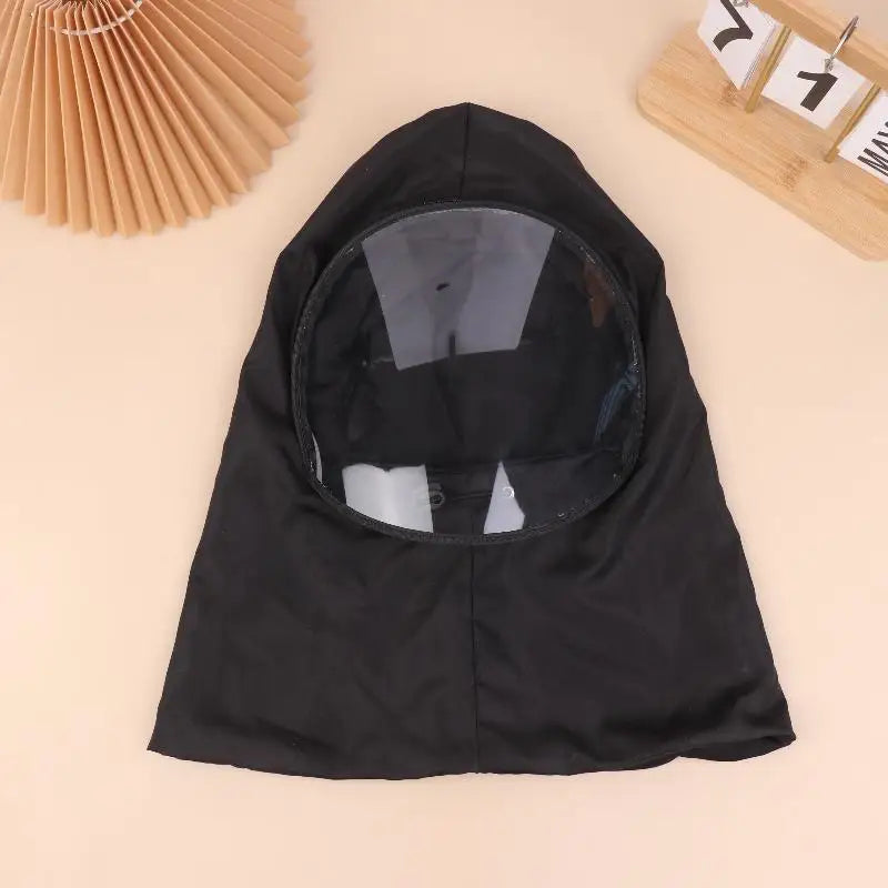 Women Kitchen Hat Cooking Cap Oil Splash Shield Face Cover Reusable Protective Headwear Cooking Spray Dust Mask Farm Bee Keeper Qme Black