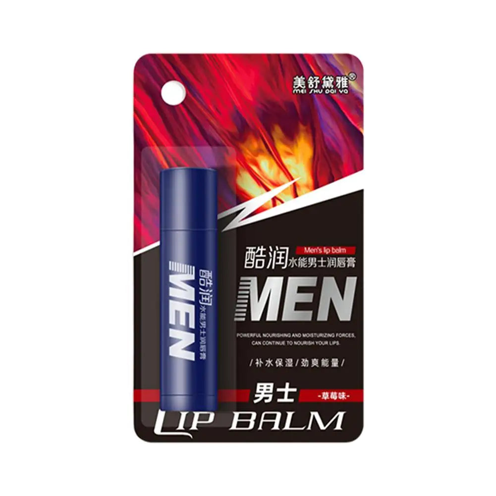 4 Flavors Hydrating Men's Lip Balm Vitamin E Mens Moisturizing Qme apple