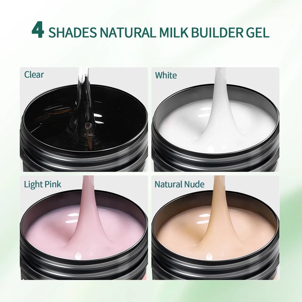 Nailpop100g Milky Smooth Builder Gel Large Capacity Nail Extension Qme