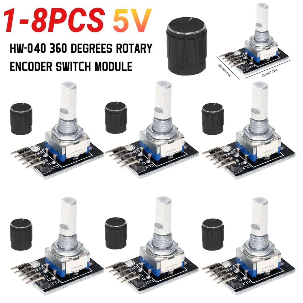 360 Degree Rotary Encoder Module HW-040 Brick Sensor Development Board with Push Button for Arduino 1-8PCS Qme
