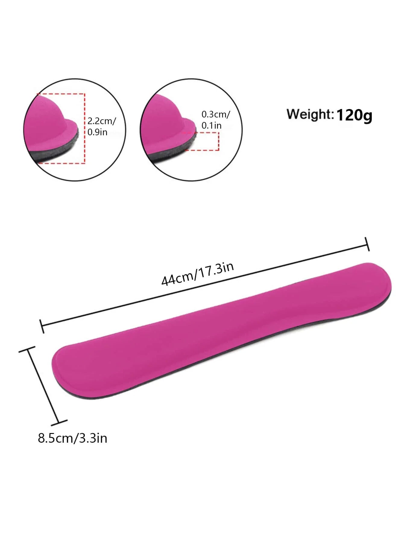 Memory Foam Rubber Bottom Three-dimensional Wrist Pad Office Keyboard Qme
