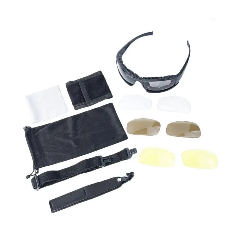 Tactical Goggles Military Shooting Glasses Anti-Fog UV Protection Windproof for Outdoor Sports Cycling Motorcycle Hunting Qme