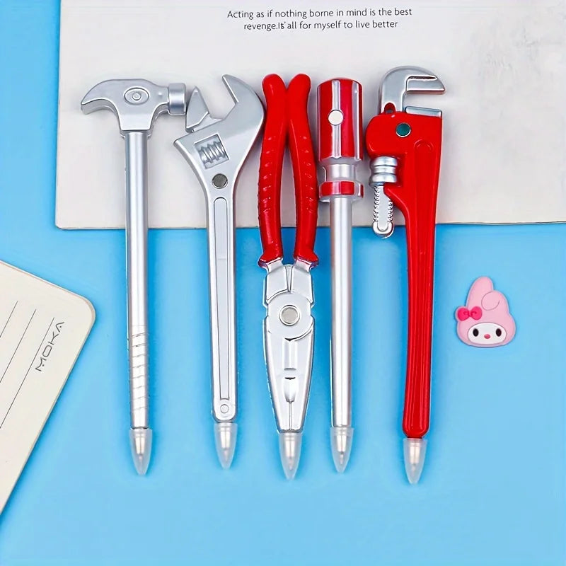 Creative Tool-shaped Ballpoint Pen Set, Novelty Hardware Tool Pens For School Office Supplies, Fun Gifts For Kids Men Qme