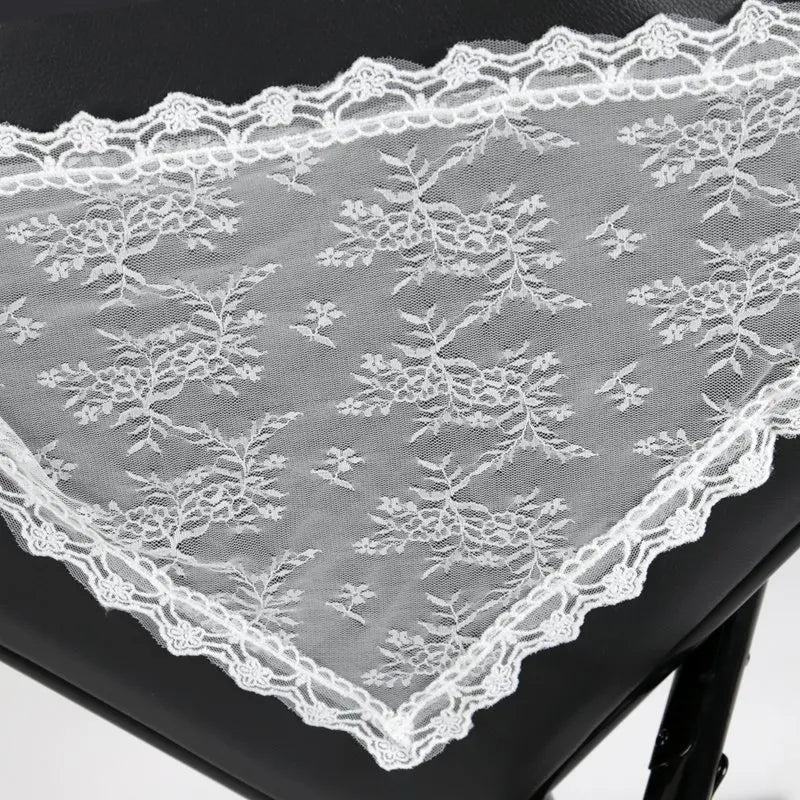 Y2K Women Lace Flower Elegant Skirt Stacked Belt Flower Sweet Triangle Scarf Breathable Travel Photo Headband Turban Accessories Qme A2