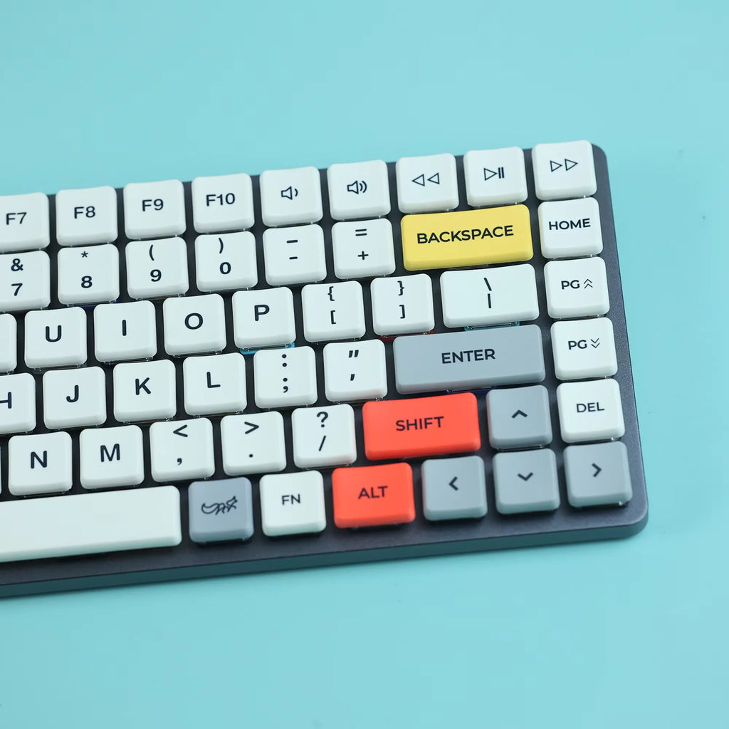 CHOSFOX CFX Low Profile PBT Keycaps for Kailh 1350 Choc Low Profile Switch Mechanical Keyboard Ultra Thin Black Orange Keycaps Qme