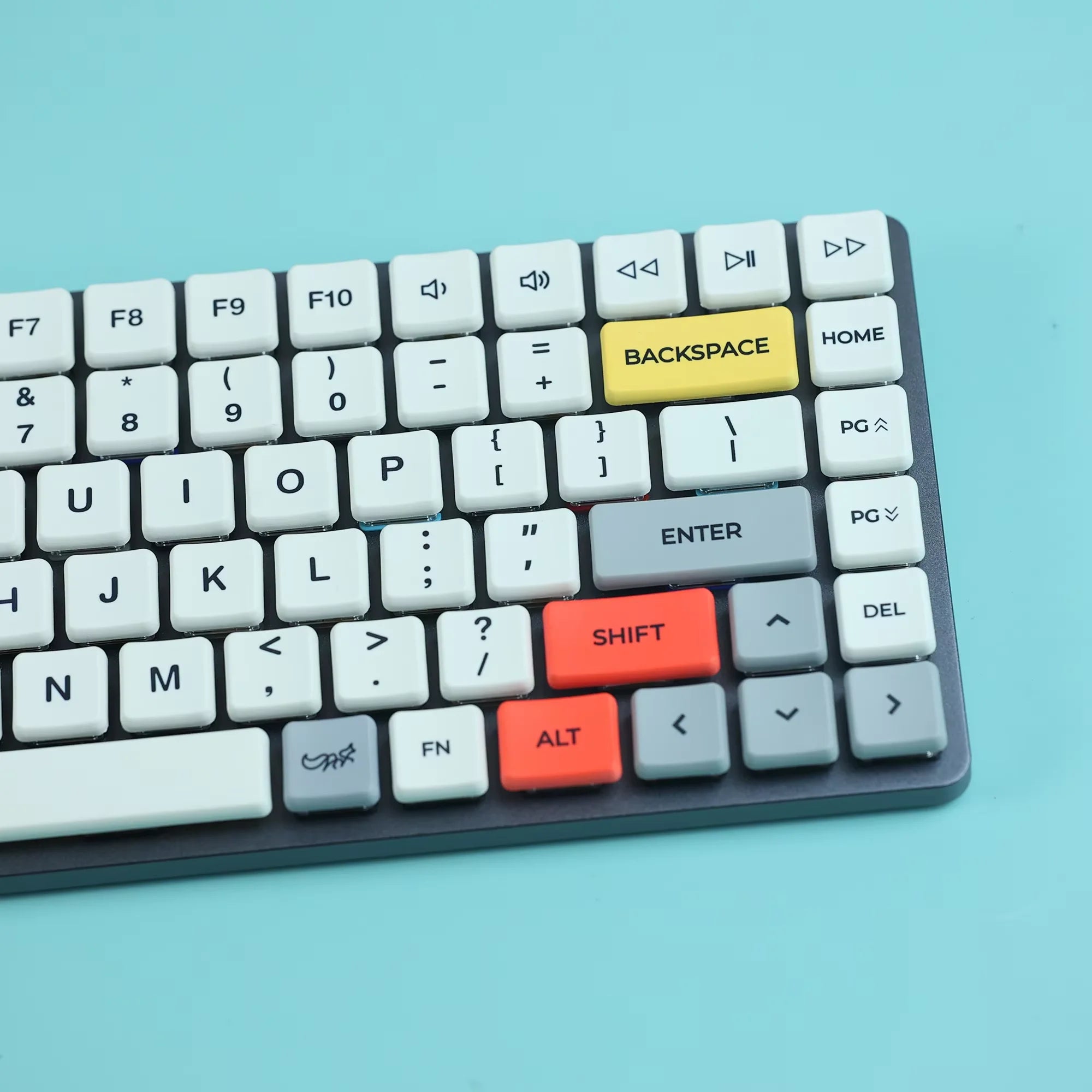 CHOSFOX CFX Low Profile PBT Keycaps for Kailh 1350 Choc Low Profile Switch Mechanical Keyboard Ultra Thin Black Orange Keycaps Qme