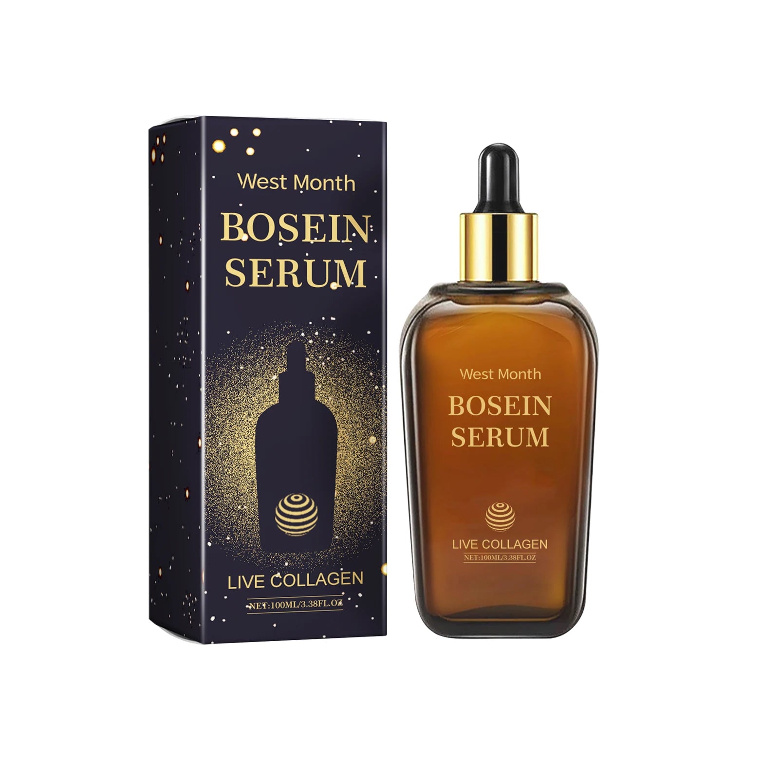 Face Bosein Serum Brightening Skin Tone Replenishing Collagen Repairing Increasing Skin Elasticity Moisturizing Essence Lotion Qme 100ml Boxed