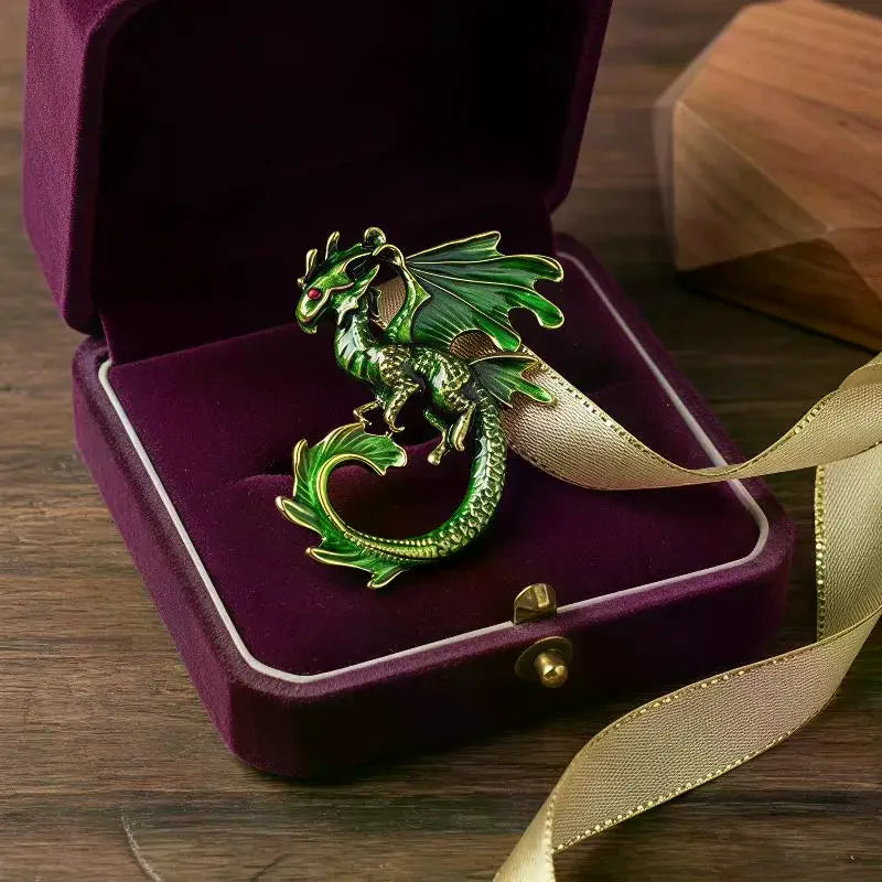 Vintage Enamel Dragon Brooch With Vibrant Multicolor Design And Fine Craftsmanship For Daily Wear Cosplay Fashion Jewelry Gifts Qme