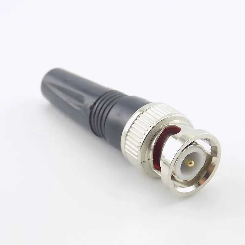ESCAM 10pcs Surveillance BNC Connector Male plug adapter for Twist-on Coaxial RG59 Cable for CCTV Camera Video/AUDIO Connector Qme