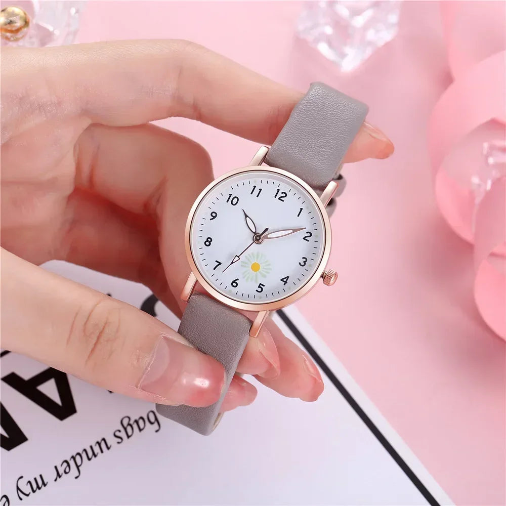 Trendy Ladies Wrist Watches Luminous Women Simple Watches Casual Leather Strap Quartz Watch Clock Montre Femme Relogio Feminino Qme