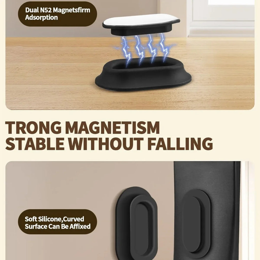 6 Pack Magnetic Remote Control Holder Wall Mount Soft Silicone Remote Control Caddy with Strong Adhesive Remote Holder Qme