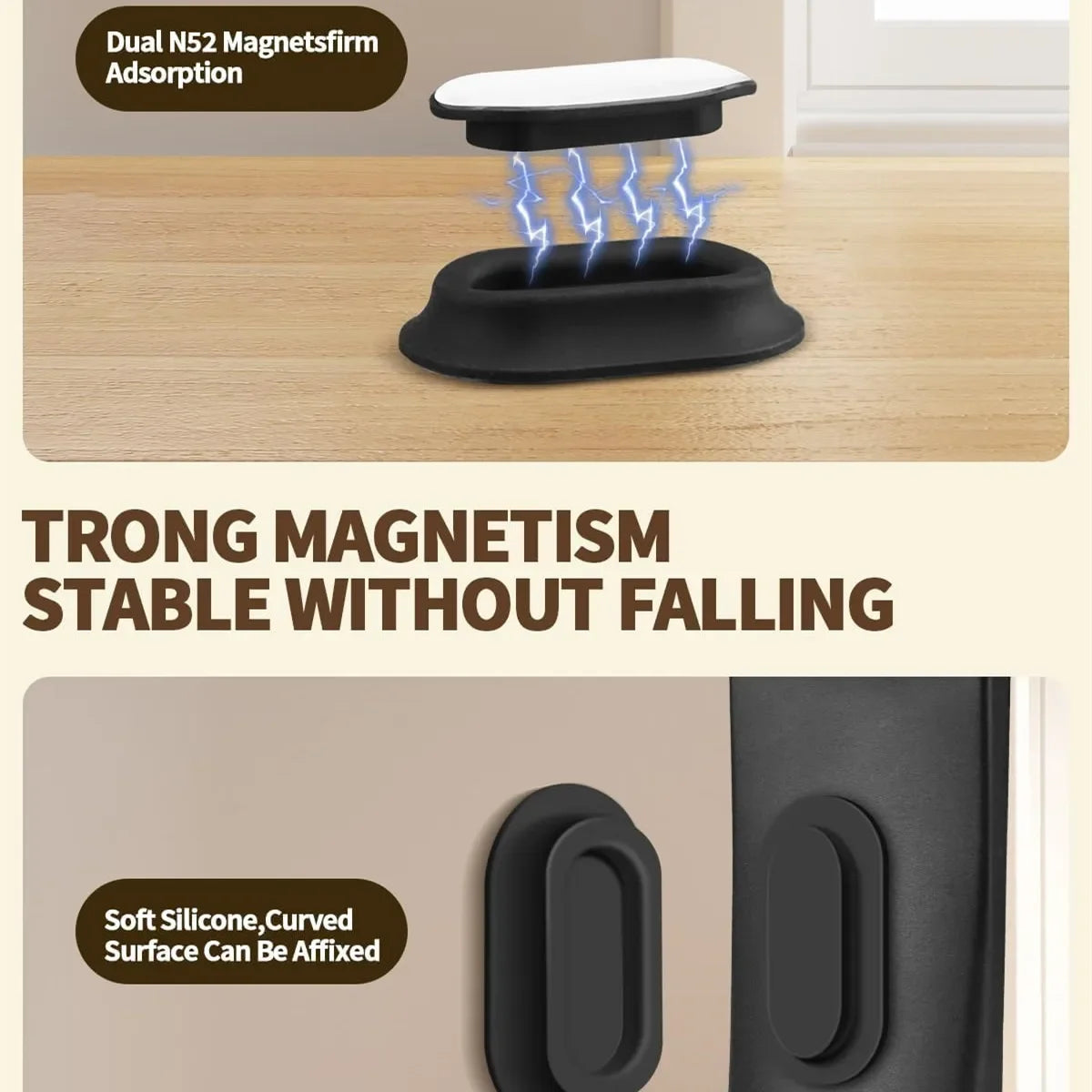 6 Pack Magnetic Remote Control Holder Wall Mount Soft Silicone Remote Control Caddy with Strong Adhesive Remote Holder Qme