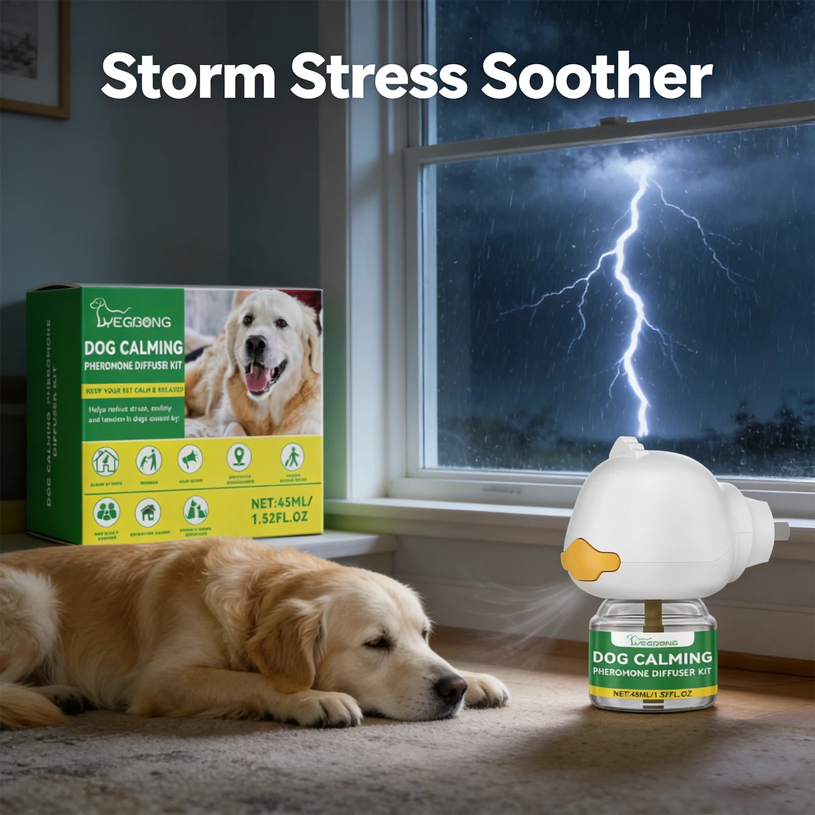 Dog Calming Diffuser Kit Relaxing Anti Anxiety Relief New Environment Stress Preventing Urinary Incontinence Pet Soothing Liquid Qme