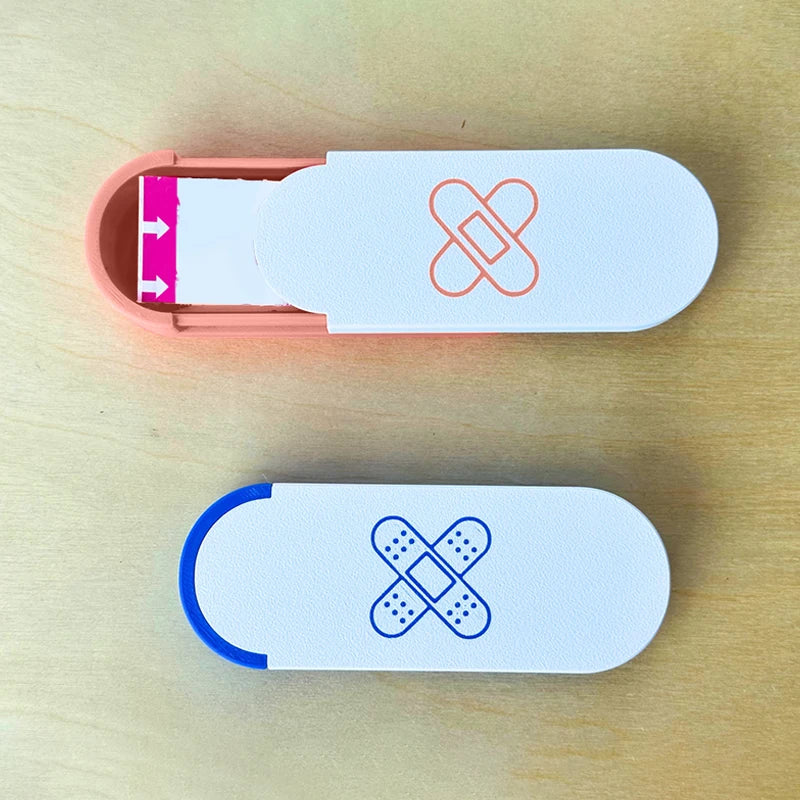 Cute Band-aid Storage Box Portable Sliding Toothpicks Swabs Dental Qme