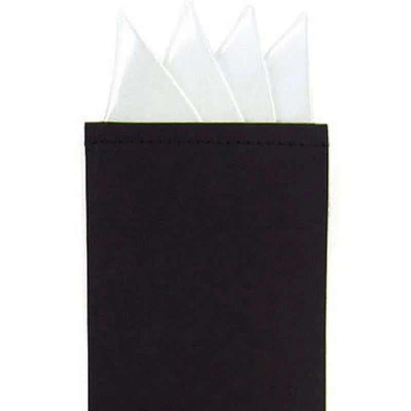 Men's Pre-folded Pocket Square Card Triangles Wedding Groom Party Qme WHITE