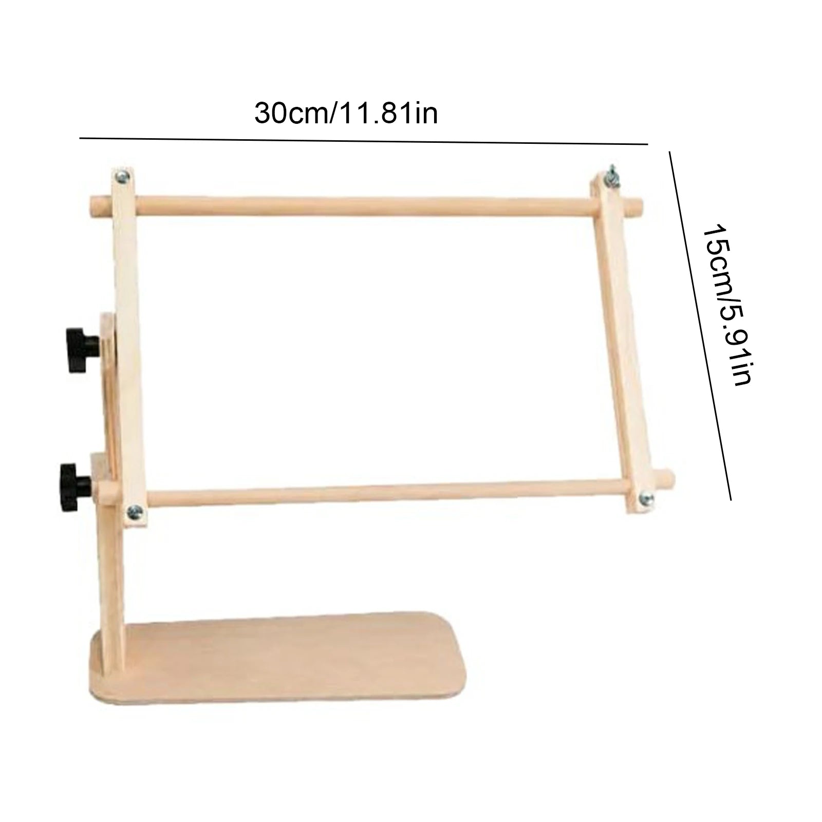 Adjustable Tabletop Embroidery Stand Multi-Purpose Hands-Free Cross Stitch Frame Holder Wood Scroll Frame for Stable Stitching Qme