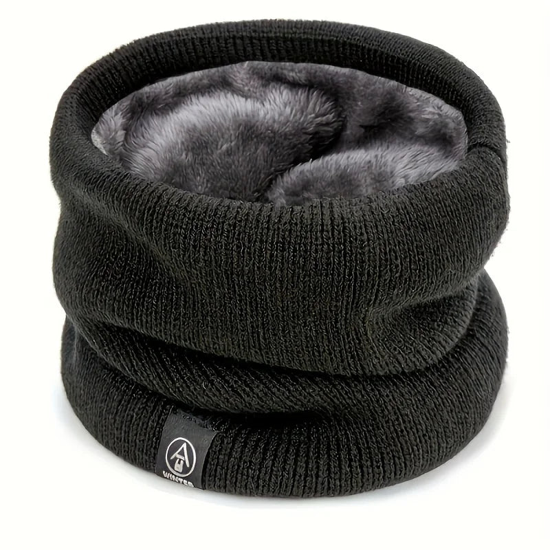 Multifunctional Thermal Knit Neck Tube Scarf Windproof Cold Proof Face Mask Neck Warmer For Ski Running Daily Wear Qme