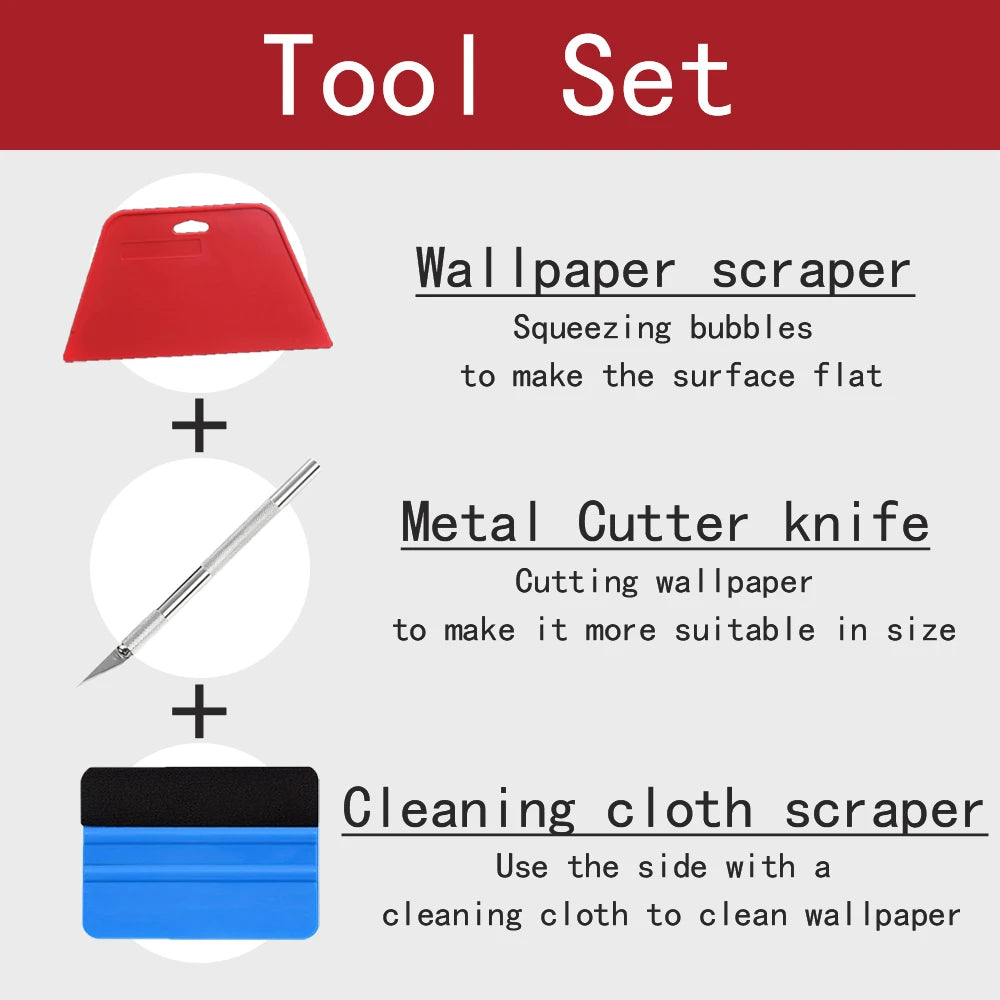 Modern Decorative Wall Non Adhesive Stickers Waterproof Oil Proof Qme tool set tool set