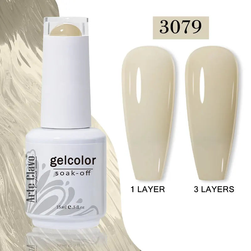 Arte Clavo Gel Nail Polishes Pink Nude Hybrid Lak Manicure