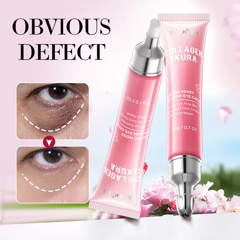 Sakura Collagen Eye Cream Hydrating Firming Brightening Reduces Dark Qme