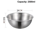 Stainless Steel Bowl Scale Cooking Baking Food Storage Large Capacity Qme 24cm