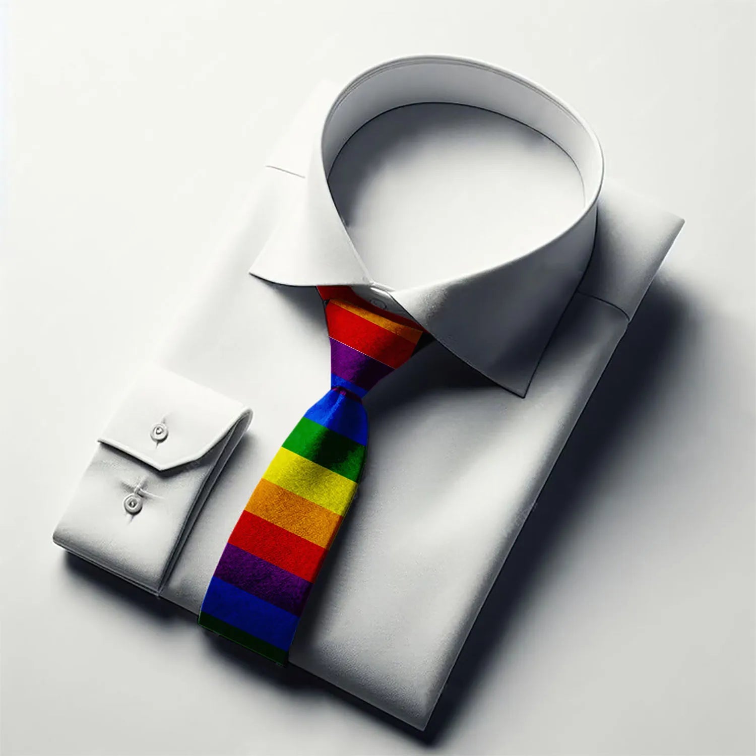 Personality Colorful Rainbow Striped Tie Fashion Business Fun Men's Qme
